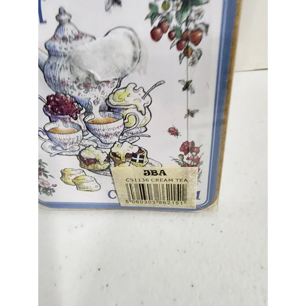6 Cornish Cream Tea Coasters Tea Set With Desserts Cork Back